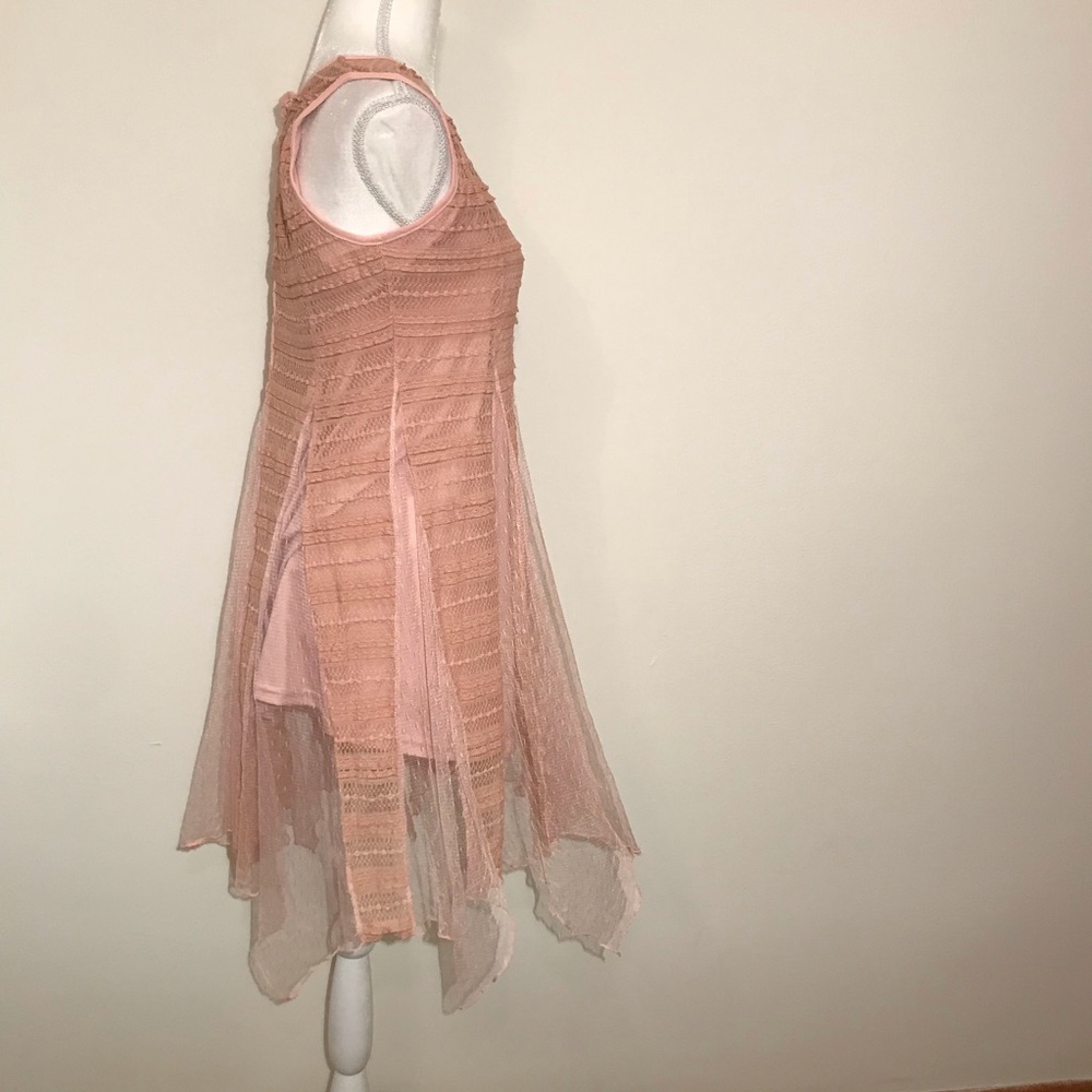 Ryu Lace Dress Sleeveless Dusty Pink Medium - Picture 4 of 11